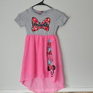 Disney Minnie Mouse Gray and Pink Dress